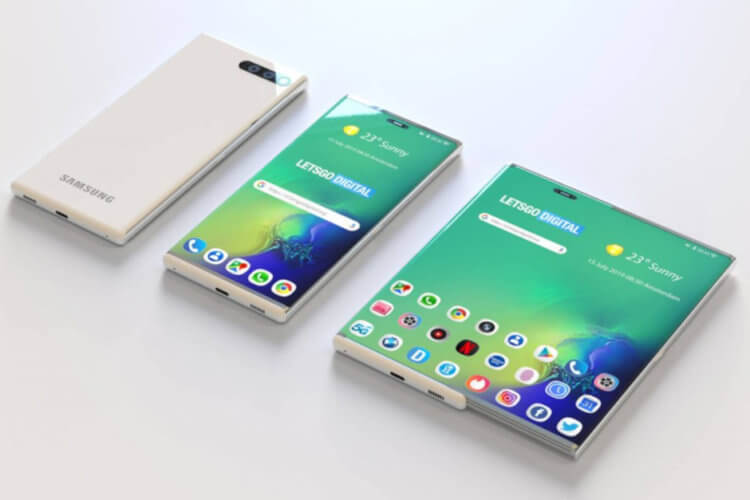 Samsung на CES 2020 покажет смартфон, способный сворачиваться. Фото.