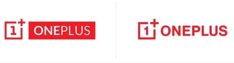 Новый OnePlus. На этот раз логотип. Слева старый логотип, справа новый. Фото.