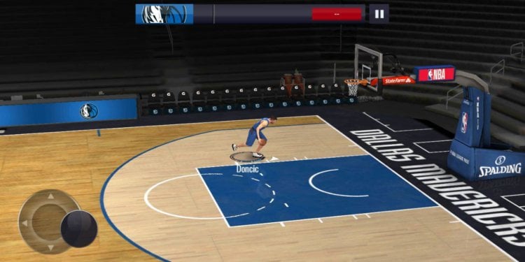 Баскетбольный симулятор для Android. Можно покидать мяч, а можно поиграть матч. Фото.