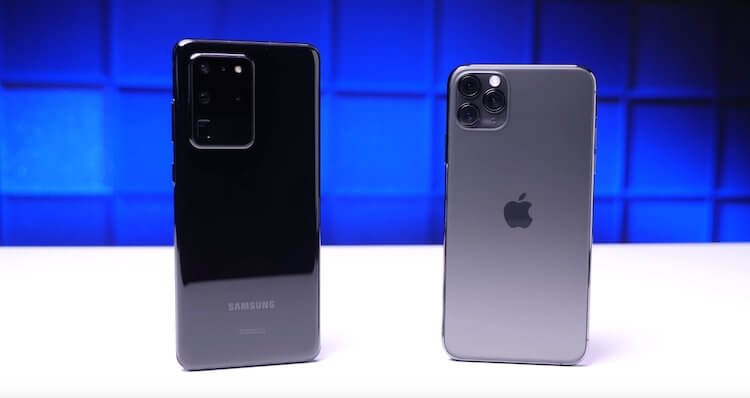 Обратите внимание что топовый смартфон Samsung выглядит не флагмана от Apple