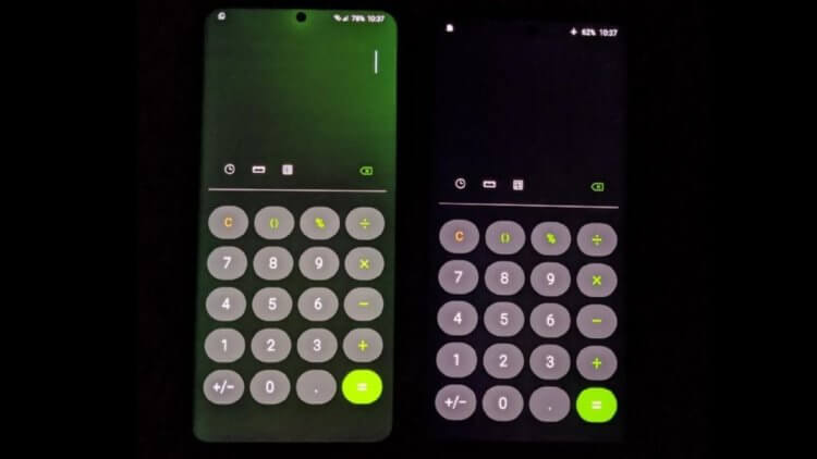 Мерцает дисплей Galaxy S20. Дисплей Galaxy S20 и мерцает, и зеленит, и вообще — так себе. Фото.