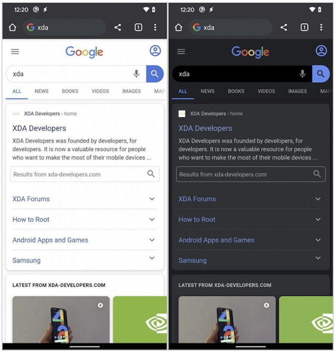 Google наконец сделает ночную тему в Chrome на Android полноценной