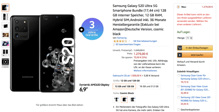 Сколько должен стоить смартфон. Тех, кто готов покупать Galaxy S20 Ultra по исходной цене, почти нет. Фото.