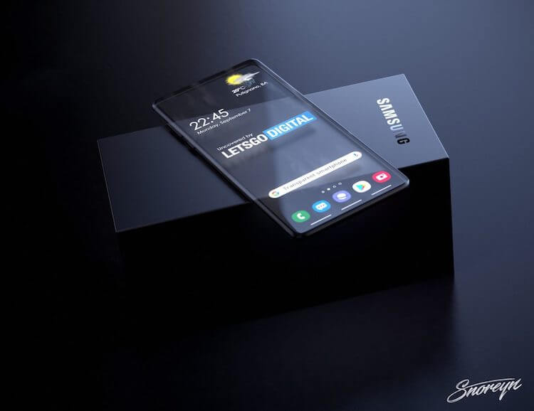 Патент на грани маразма. Прозрачный телефон от Samsung. Примерно так может выглядеть новый Samsung, если компания реализует свой патент. Фото.
