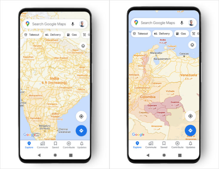 Как включить карту коронавируса в Google Maps на Android