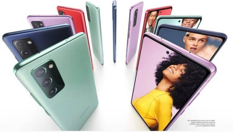 Характеристики Samsung Galaxy S20 FE. А вот и цвета. Симпатично. Фото.