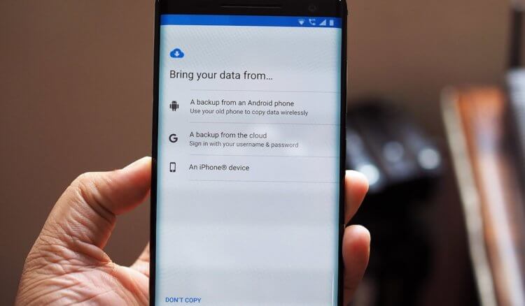 Восстановить данные на Android. Восстановить данные из Google Drive можно при первоначальной настройке Android. Фото.