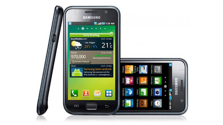 Samsung Galaxy S первого поколения. Galaxy S1. Фото.
