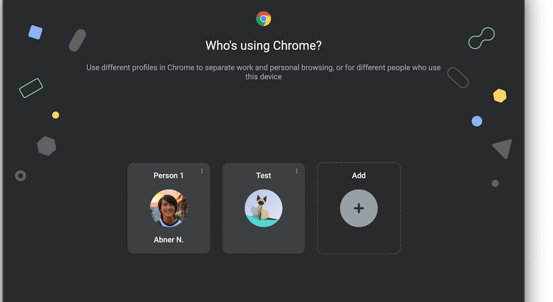 Профили в Chrome