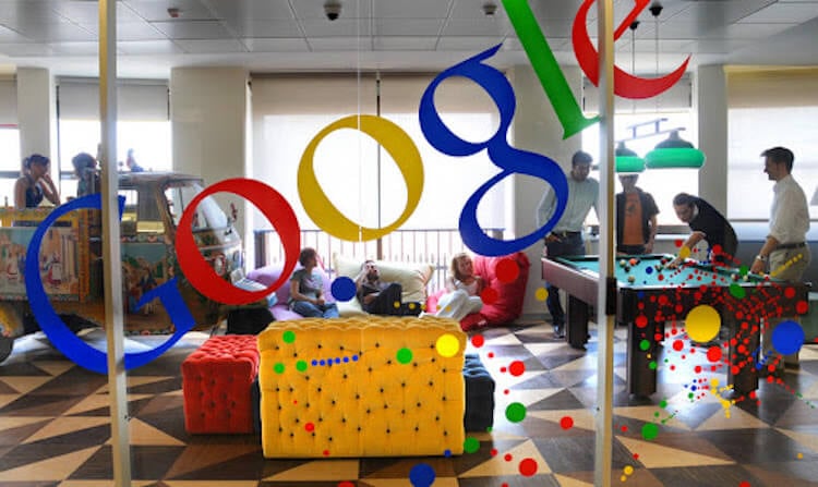 Ошибка Google. В офисе Google тоже могут ошибаться. Фото.