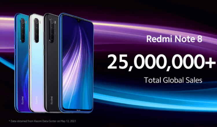 Xiaomi перевыпускает Redmi Note 8. Redmi Note 8 продали тиражом 25 миллионов штук. Фото.