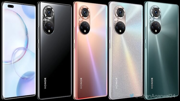 Honor или iPhone. Так выглядят новые Honor. Вообще не похоже на новый Huawei P50 (сарказм). Фото.