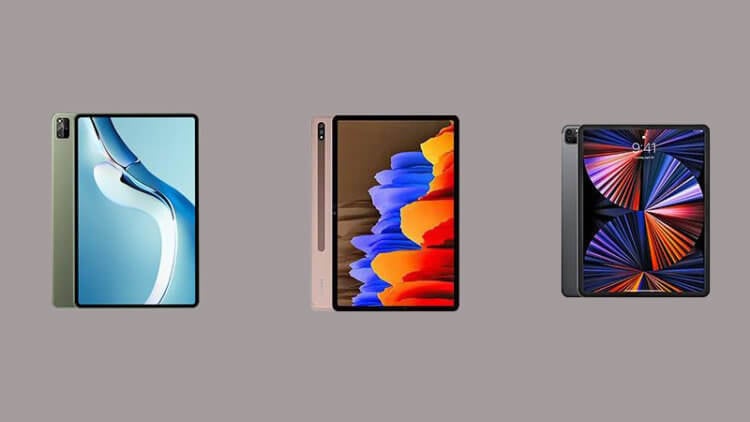iPad Pro, Huawei MatePad Pro, Samsung Galaxy Tab S7+: что лучше? Сравним эти планшеты и поймем, какой из них лучше. Фото.
