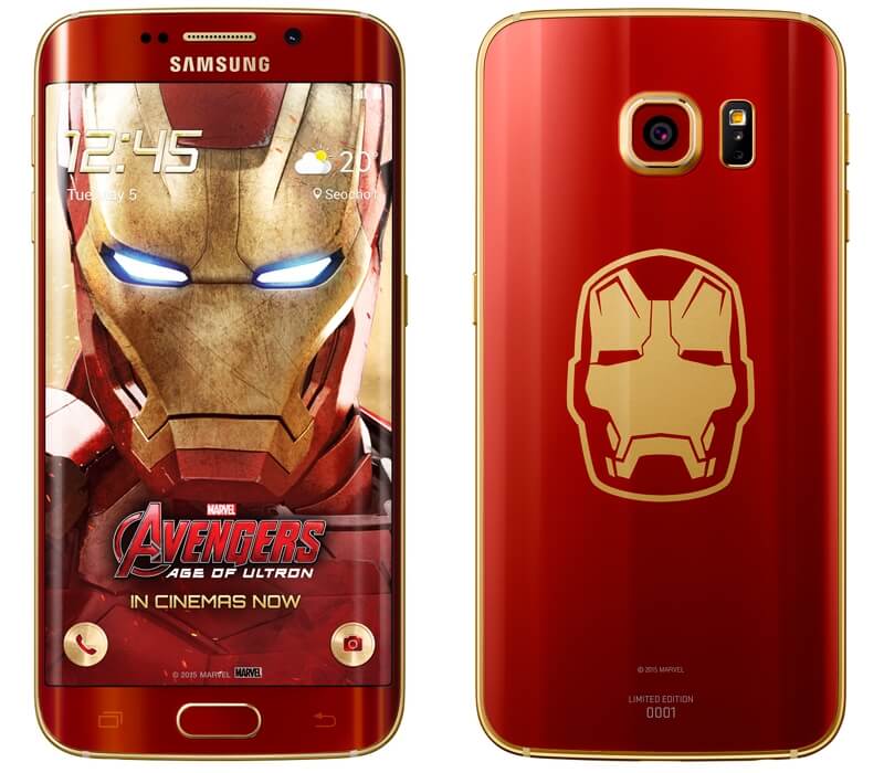 Смартфон Железного человека. Iron Man Galaxy S6 Edge. Фото.