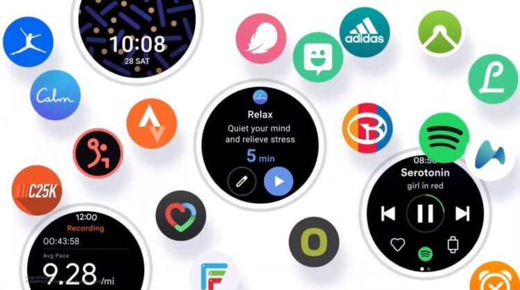 Объединение Tizen OS и Wear OS. По сути, One UI Watch — это и есть Wear OS, только с собственными доделками Samsung. Фото.