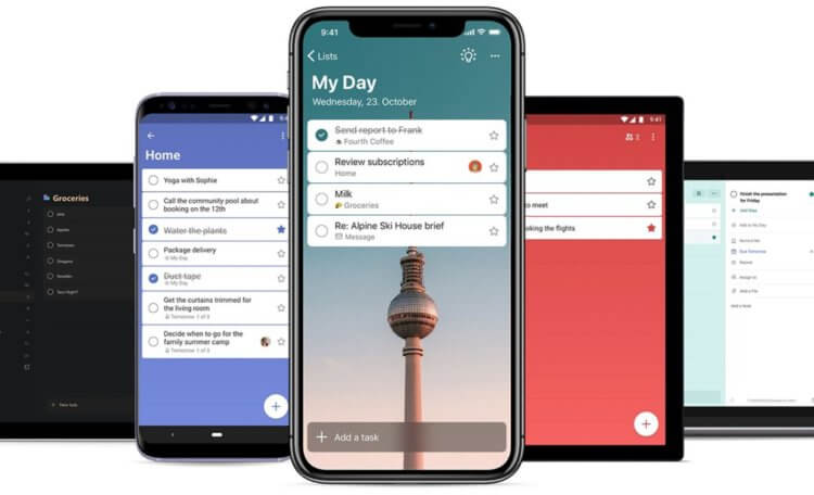 Как грамотно планировать день? Мой опыт с Microsoft To Do. Великолепный интерфейс Microsoft To Do. Фото.