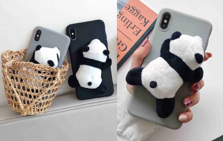 Чехол для Xiaomi в виде панды. Теперь будете внимательнее относиться к гаджетам, чтобы не навредить панде. Фото.