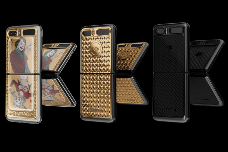 Кто покупает дорогие смартфоны. Samsung Galaxy Z Flip в «ремиксе» от Caviar — это нечто. Фото.