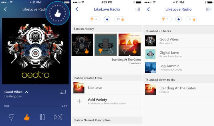 Кроссплатформенное радио на Андроид. Pandora — отличный сервис для прослушивания музыки в режиме радио. Фото.
