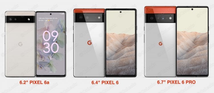 Что известно о Google Pixel 6a. Вот так будет выглядеть новый Pixel 6a по сравнению со старшими моделями. Фото.