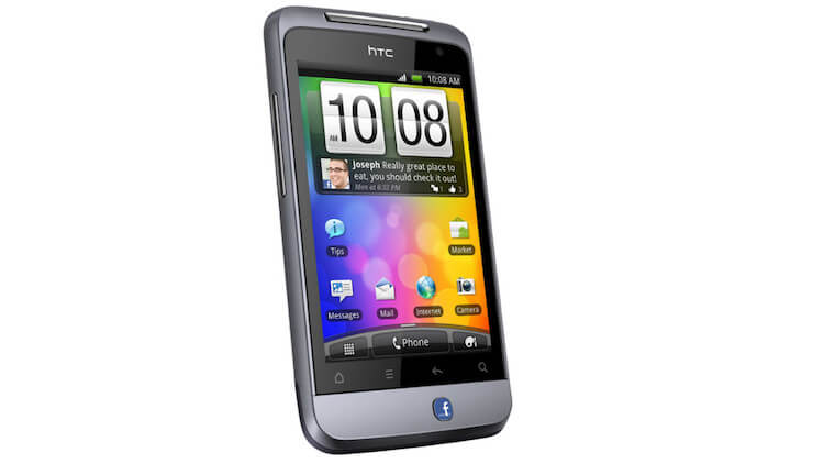 Телефоны с кнопкой быстрого запуска. HTC Salsa. Фото.