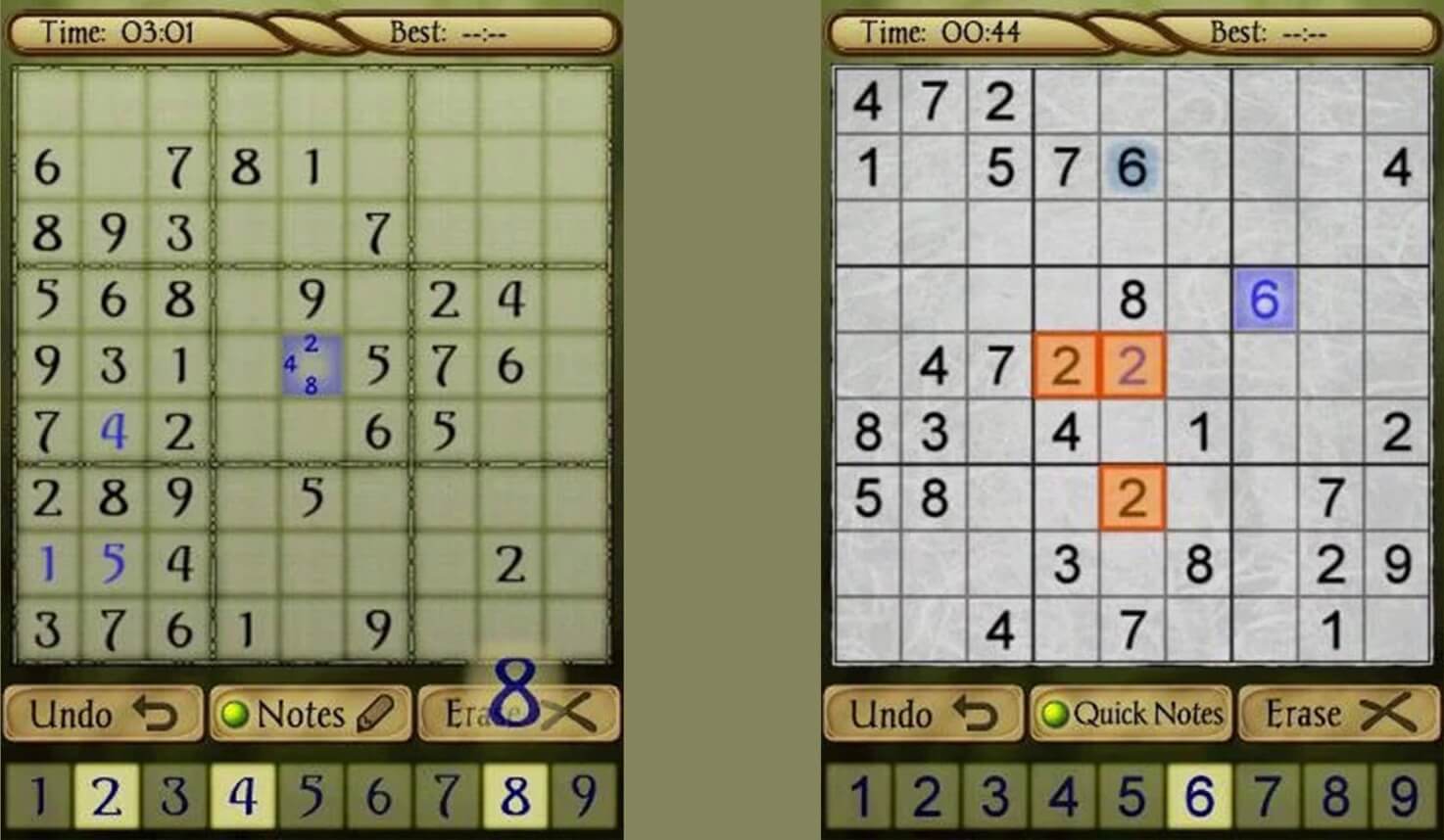 Лучшие головоломки для Android: судоку. AI Factory Sudoku- классическая судоку. Фото.