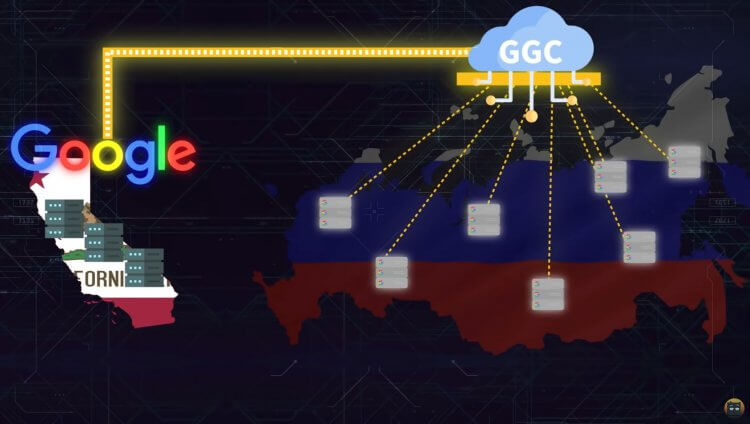 Google уходит из России. Основные сервера Google находятся в США, а сервера Global Cache просто хранили просмотренную другими пользователями информацию в России, чтобы вы могли быстрее загрузить её. Фото.