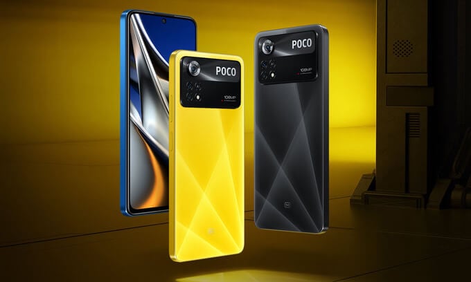 POCO X4 Pro — бюджетный телефон с двумя симками. Этот телефон имеет узнаваемый дизайн. Фото.