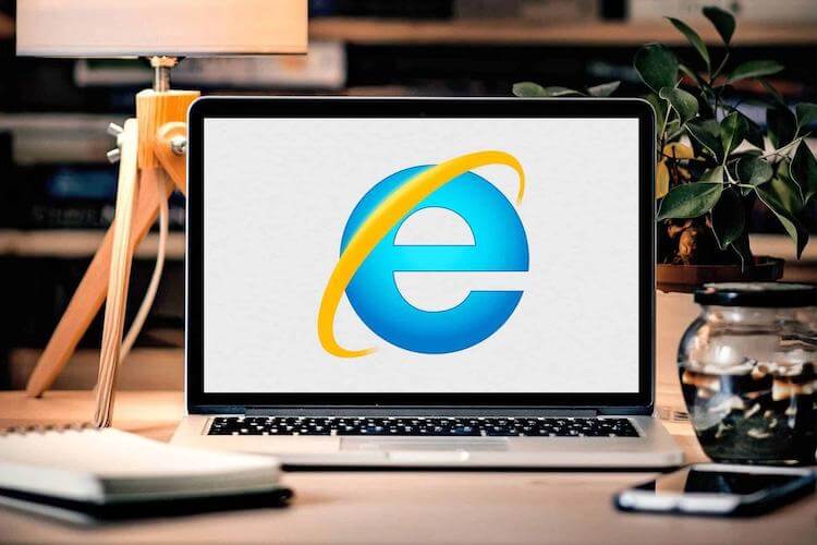 Существует ли еще Internet Explorer. Все помнят этот логотип. Фото.
