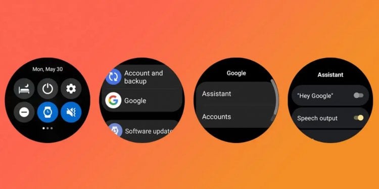 Отключить Google Assistant в Galaxy Watch 4. Отключите Гугл Ассистент, чтобы сэкономить батарею. Фото.