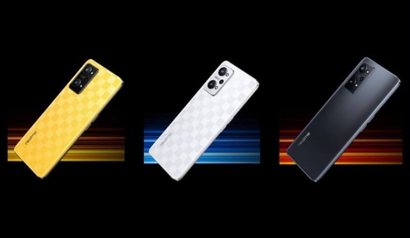 Realme GT NEO 3T — телефон, который уже был. Говорят, что дизайн этого телефона вдохновлен гонками. Фото.