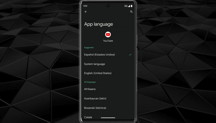 Что нового в Android 13. Изменить язык можно в каждом отдельно взятом приложении. Фото.