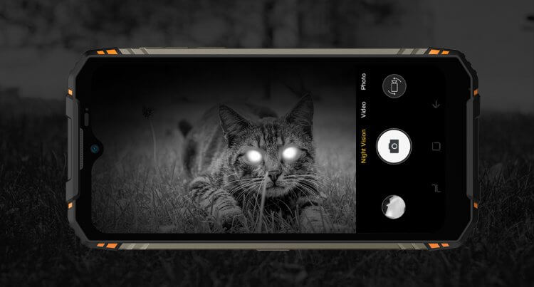 Защищенный смартфон Doogee — купить. Камера с ночным видением позволит найти черную кошку в черной комнате. Фото.