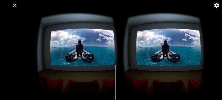 VR-видео — как смотреть на телефоне. VRTV VR Video Player Free создает эффект кинотеатра. Фото.