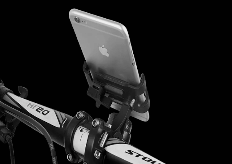 Держатель для телефона на велосипед и мотоцикл. Полностью металический держатель. Фото.