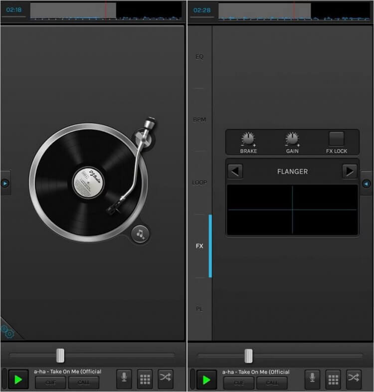 DJ Studio 5 — создание ремиксов на смартфоне. В DJ Studio 5 есть все базовые инструменты для диджеинга. Фото.