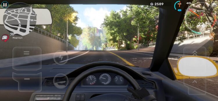 В CarX Street можно играть с видом от первого лица. Фото.