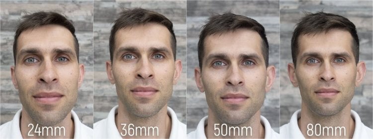 Как правильно фотографировать людей. Посмотрите, как меняются пропорции лица в зависимости от фокусного расстояния. Фото.
