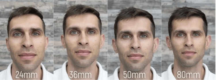 Почему камера искажает лицо. Наглядный пример того, как лицо искажается при разных фокусных расстояниях. Фото.