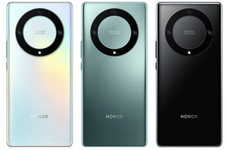 Обзор смартфона HONOR X9a. На выбор предлагается три цвета. Фото.