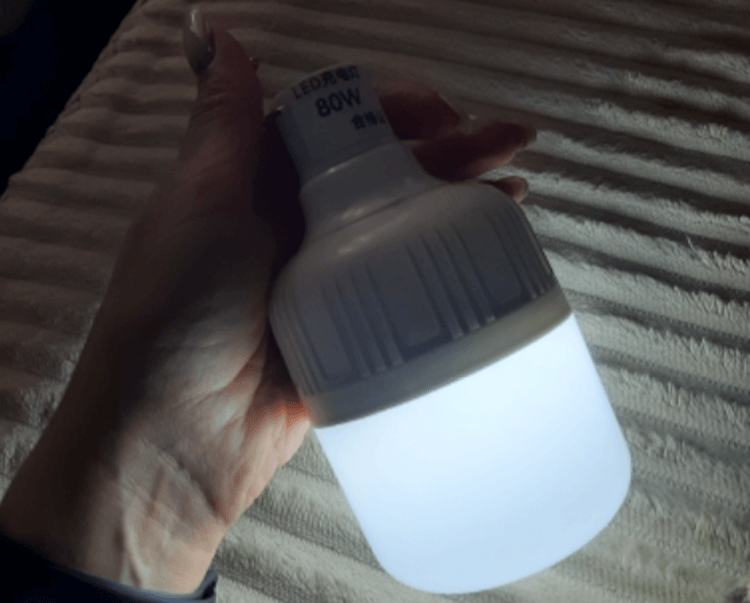 Лампа-светильник на аккумуляторах. Как лампочка, но на аккумуляторах. Фото.