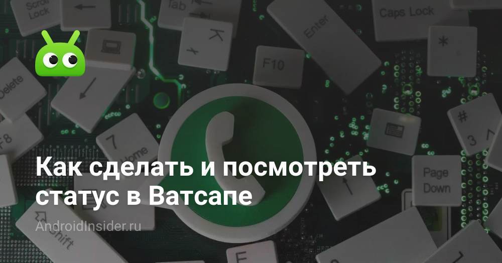 Как сделать статус в ватсапе фото