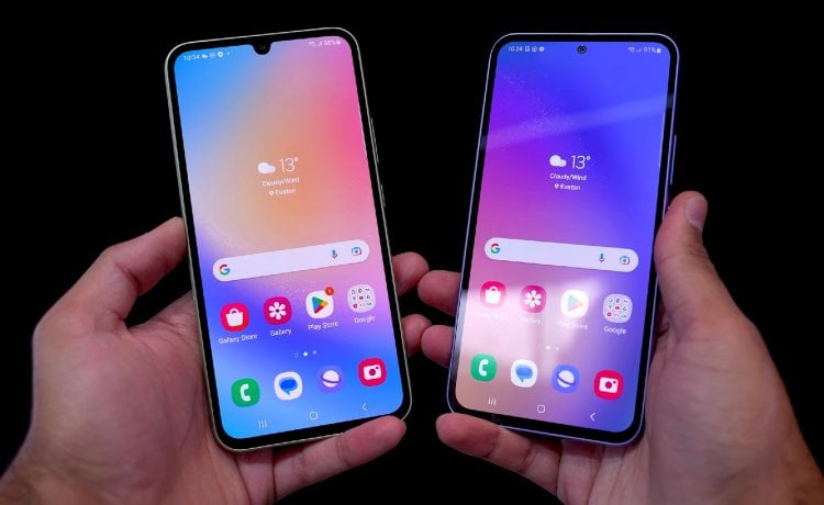 Чем интересен Samsung Galaxy A34. Galaxy A34 (слева) рядом с A54 (справа). Фото.