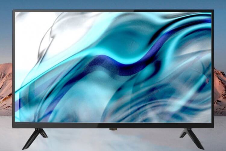 Недорогой телевизор на Андроид ТВ. В отзывах очень хвалят этот телевизор за соотношение цены и качества. Фото.