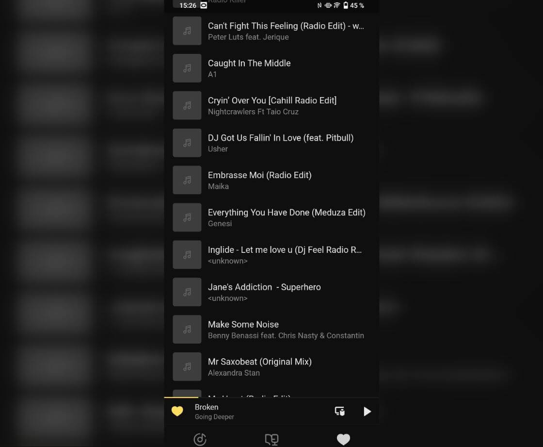 Яндекс Музыка — приложение для Андроид. На Андроиде вы можете синхронизировать скачанные треки в Яндекс.Музыку. Фото.