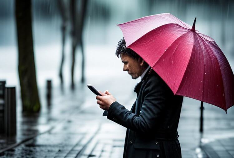 Зачем нужна влагозащита смартфона. Зная, что телефон обладает влагостойким корпусом, вам будет спокойнее пользоваться им под дождем. Фото.