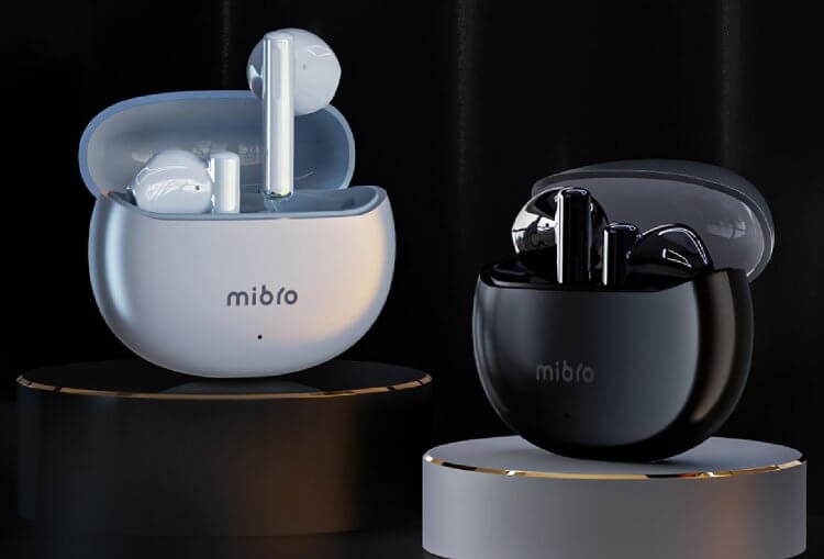 Беспроводные наушники-вкладыши для смартфона. Mibro Earbuds2 идеально подойдут для прослушивания музыки или подкастов. Фото.