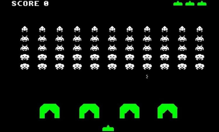 Игра Space Invaders: World Defense. Так выглядит классическая игра Space Invaders. Фото.