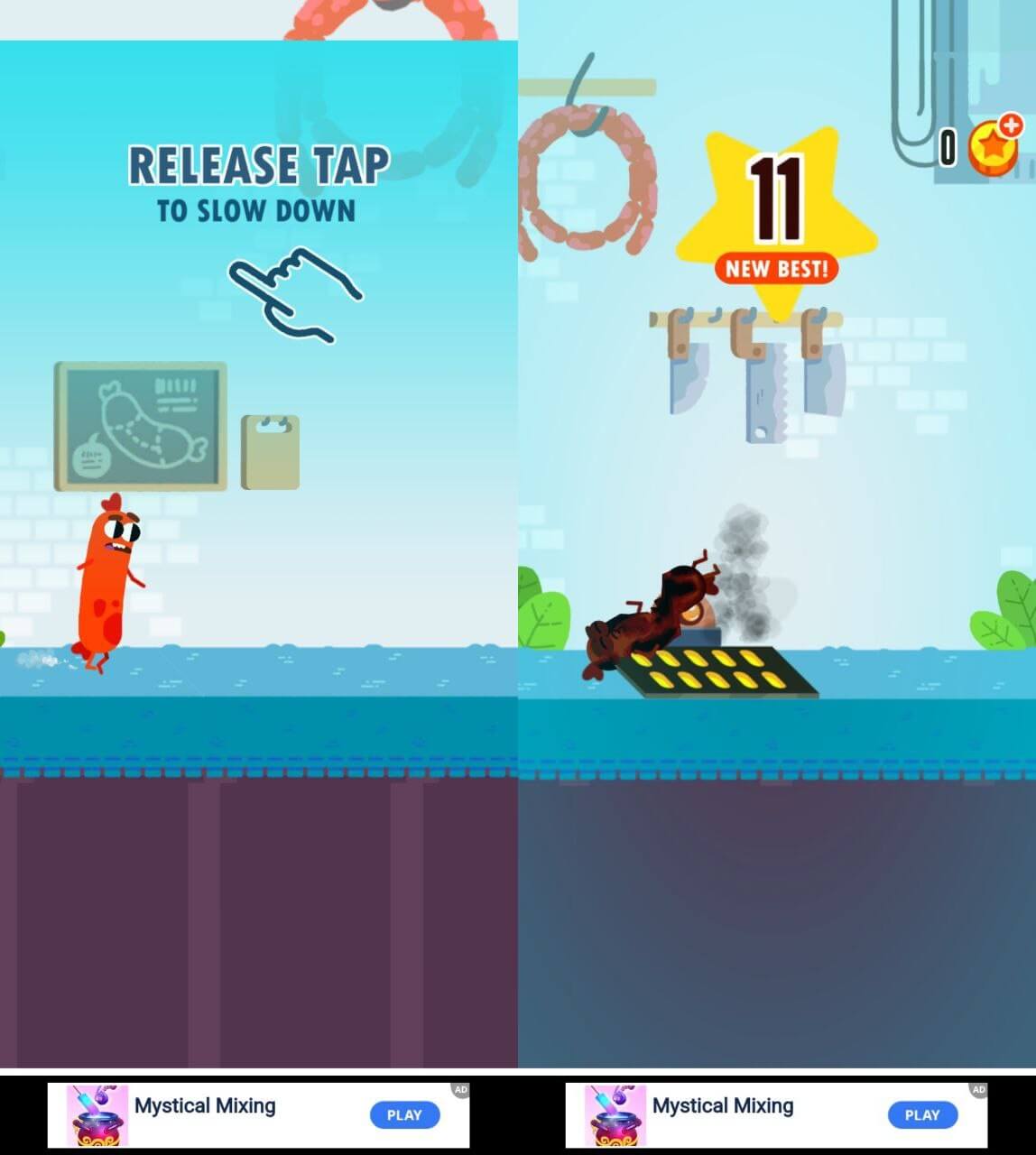 Run Sausage Run — офлайн-раннер для Android. Игра про сосиску не так проста как кажется! Фото.