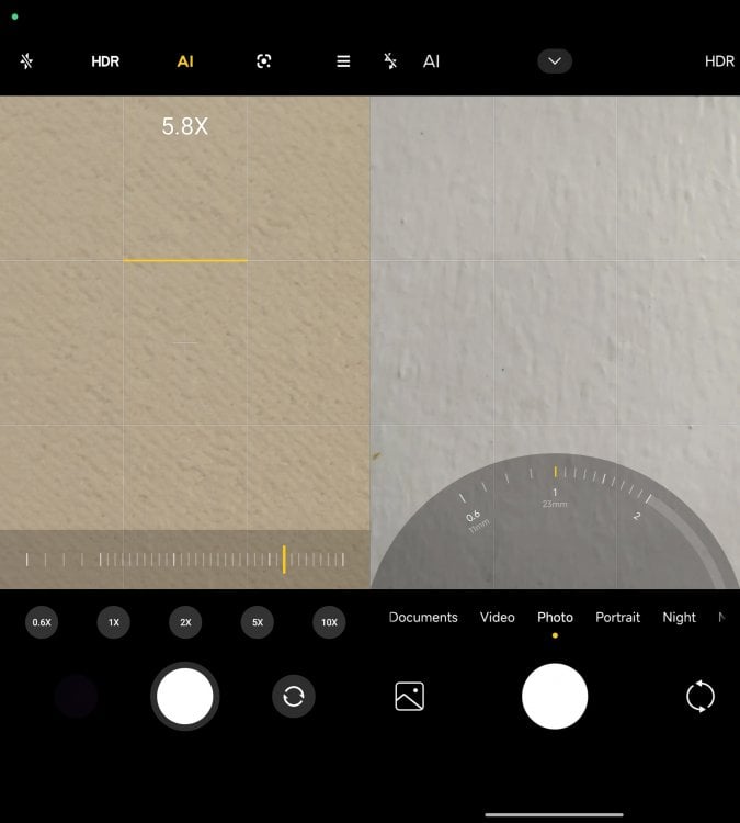 Отличия HyperOS и MIUI. В приложении камеры изменился ползунок зума. Теперь как на смартфонах Xiaomi с Leica! Фото.